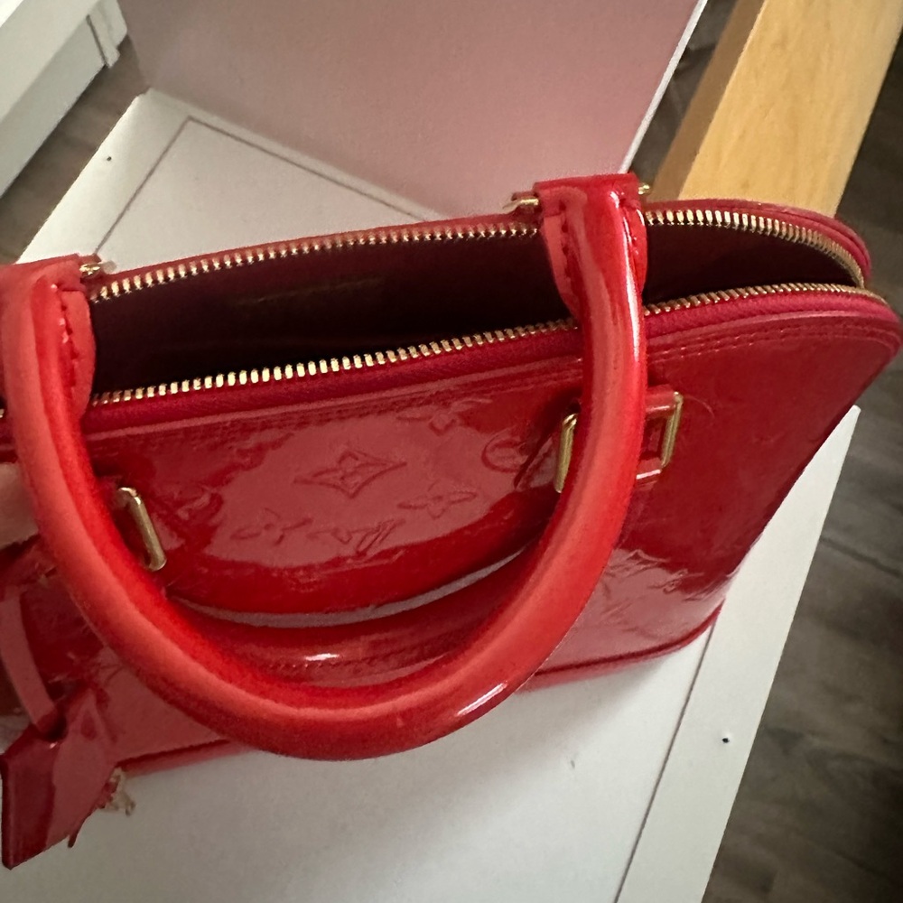 Louis Vuitton Alma pm monogram vernis orange red - Picture 7 of 10